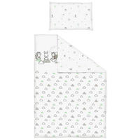BABYBETTWÄSCHE 100/135 cm  - Weiß/Grau, Trend, Textil (100/135cm) - Patinio