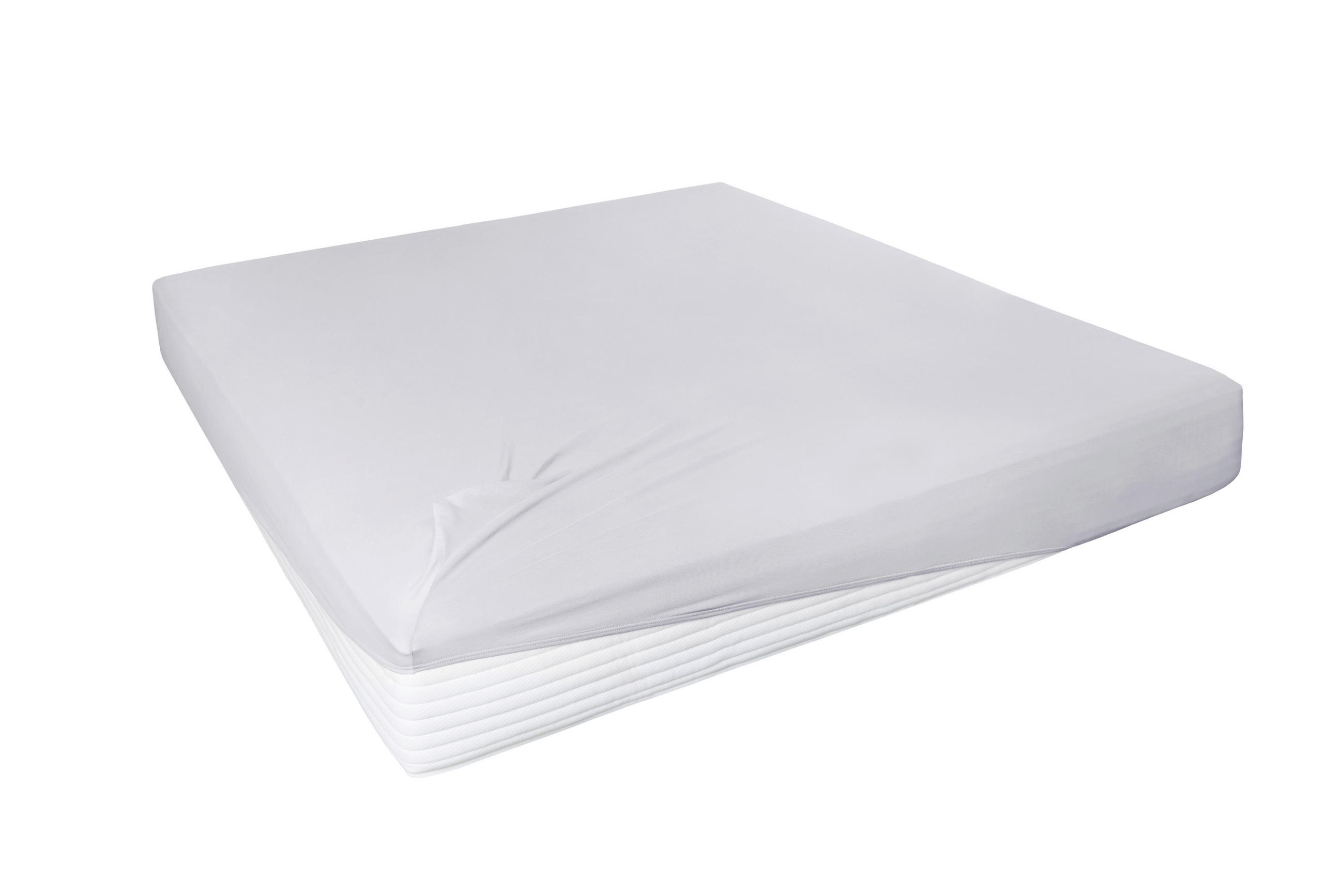 SPANNLEINTUCH 150/200 cm Jersey  - Hellgrau, Basics, Textil (150/200cm)