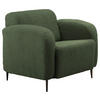 SESSEL in Teddystoff Dunkelgrün  - Dunkelgrün/Schwarz, Modern, Textil/Metall (85/76/90cm) - Livetastic