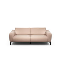 2,5-SITZER Chenille Rosa  - Schwarz/Rosa, Design, Textil/Metall (220/86/86-94cm) - SENSOO