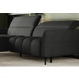 ECKSOFA Anthrazit Flachgewebe Rücken echt, Kopfteilverstellung, Sitztiefenverstellung  - Anthrazit/Schwarz, KONVENTIONELL, Textil/Metall (175/272cm) - Carryhome