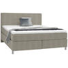 BOXSPRINGBETT 180/200 cm  in Hellbraun  - Chromfarben/Hellbraun, Konventionell, Kunststoff/Textil (180/200cm) - Voleo