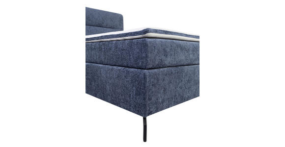 BOXSPRINGBETT 180/200 cm  in Blau  - Blau/Schwarz, Design, Textil/Metall (180/200cm) - Esposa