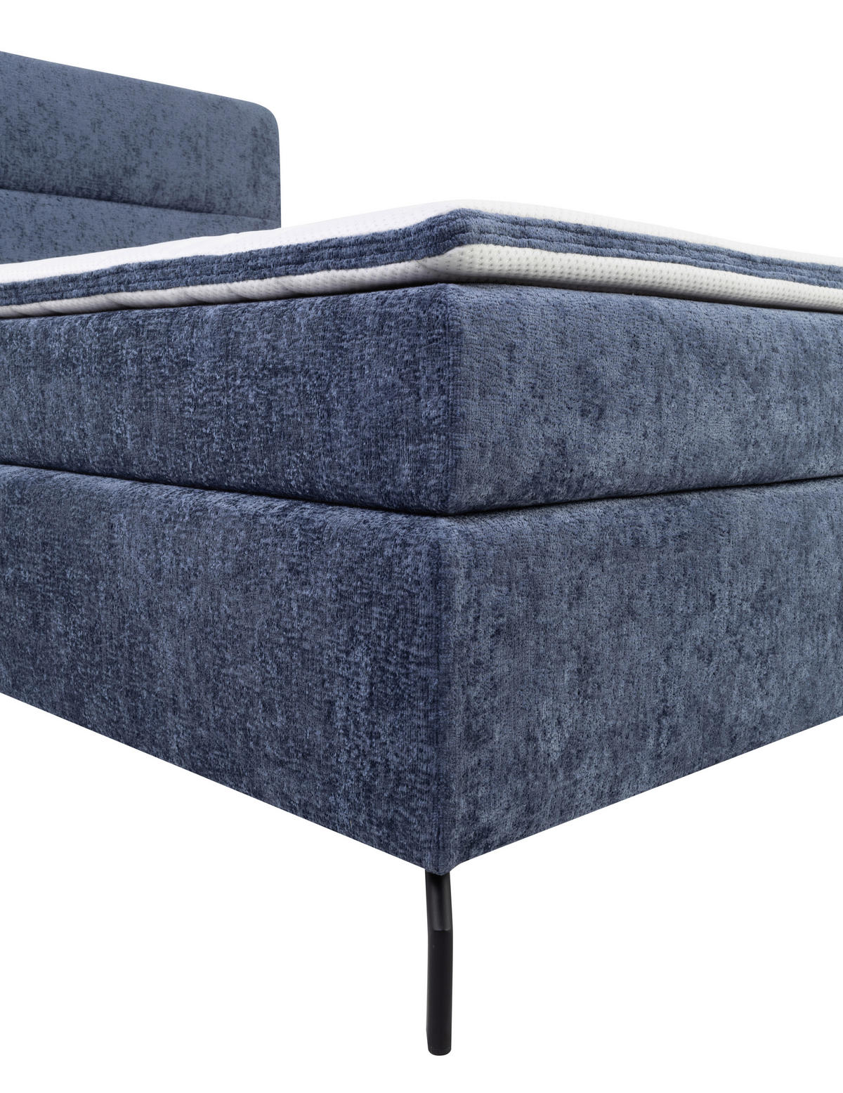 BOXSPRINGBETT 180/200 cm  in Blau  - Blau/Schwarz, Design, Textil/Metall (180/200cm) - Esposa