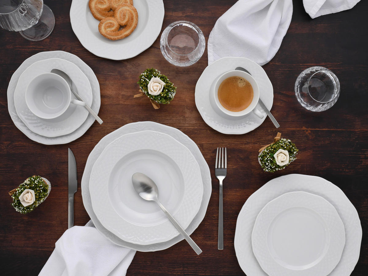 KOMBISERVICE Weiß Arianne Weiss 30-teilig 6 Personen  - Weiß, Basics, Keramik - Creatable