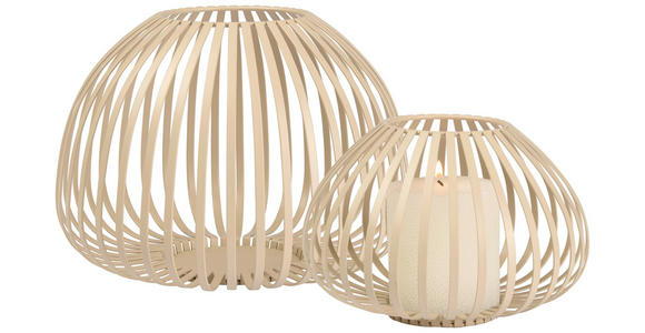 WINDLICHT - Beige, Basics, Metall (21/14cm) - Ambia Home