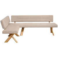 ECKBANK 159/229 cm  in Eichefarben, Sandfarben  - Sandfarben/Eichefarben, Natur, Holz/Textil (159/229cm) - Anrei