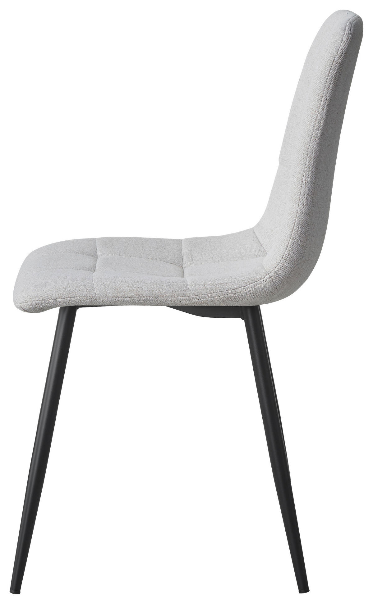 STUHL Webstoff Beige, Schwarz  - Beige/Schwarz, Design, Textil/Metall (45/86.5/55cm) - Stylife