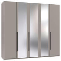 DREHTÜRENSCHRANK  in Graphitfarben, Sahara  - Graphitfarben/Sahara, MODERN, Glas/Holzwerkstoff (225/208/58cm) - Chameo