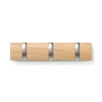 DAŠČICA ZA ODLAGANJE KAPUTA  srčevina bukve  drvo, metal, plastika  - srčevina bukve, Konvencionalno, drvo/metal (30.48/6.35/3.175cm) - Umbra