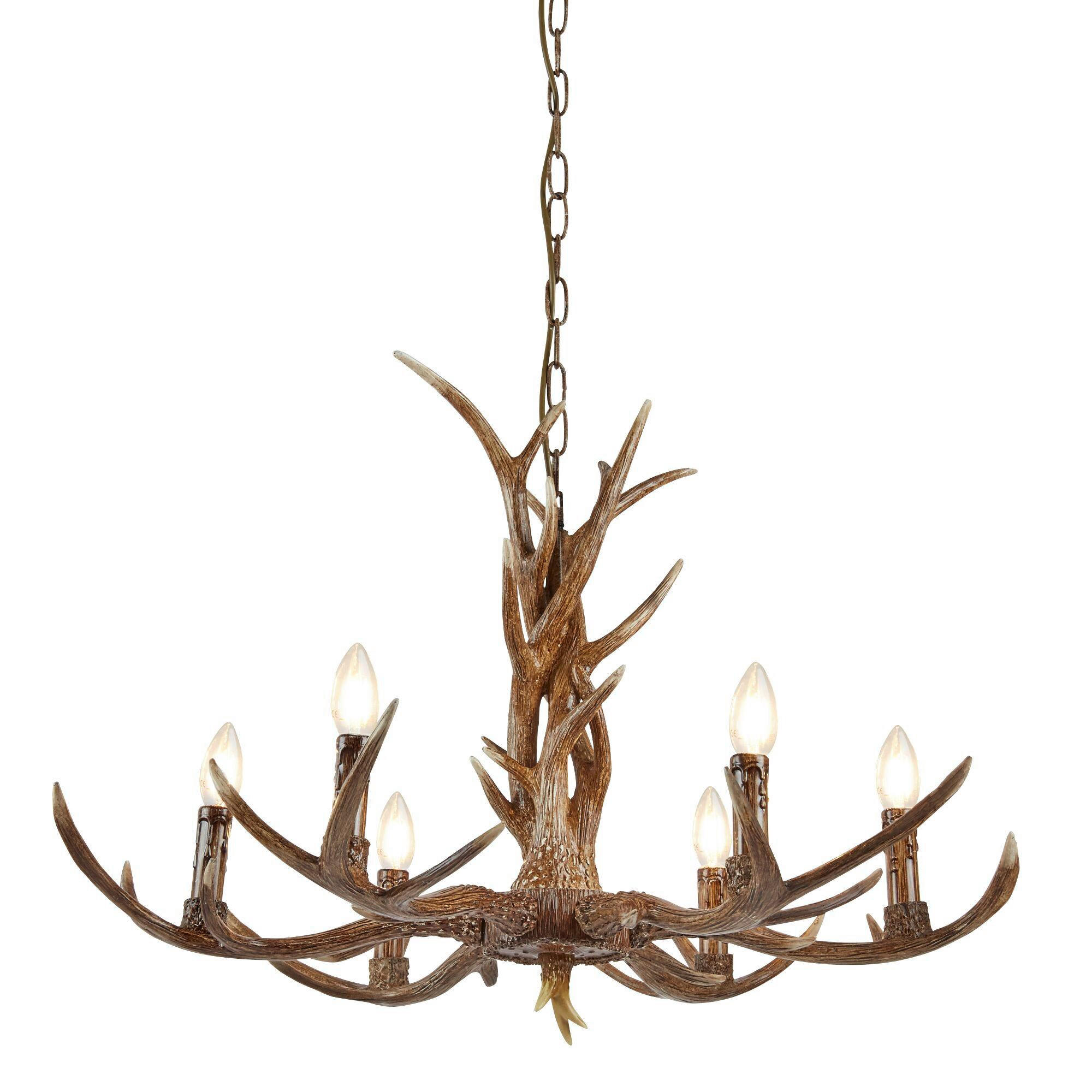 KRONLEUCHTER 80/120 cm   - Braun, Trend, Kunststoff/Metall (80/120cm) - Searchlight