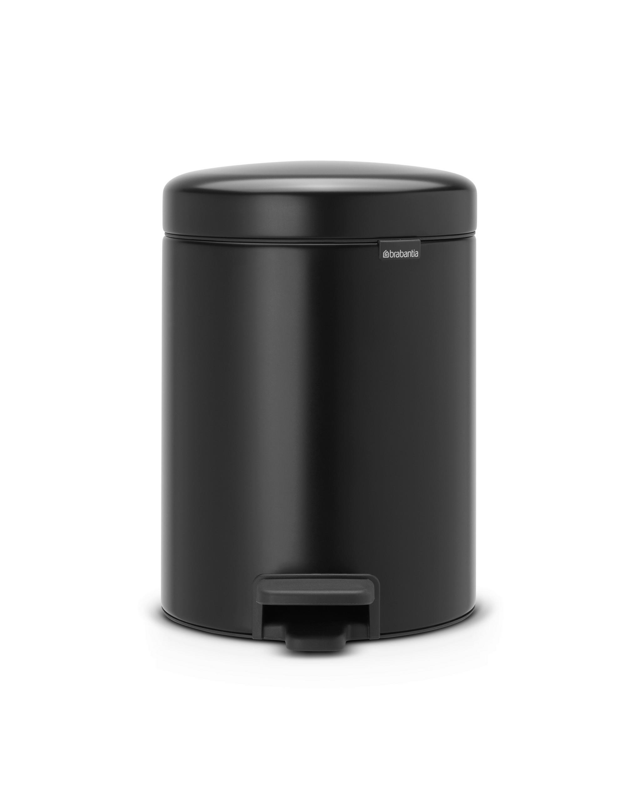 PEDÁLOS SZEMETES  - fekete, Basics, műanyag/fém (5l) - Brabantia