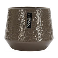 KVĚTINÁČ NA KVĚTINY keramika, 13/11/13 cm - hnědá, Basics, keramika (13/11/13cm)