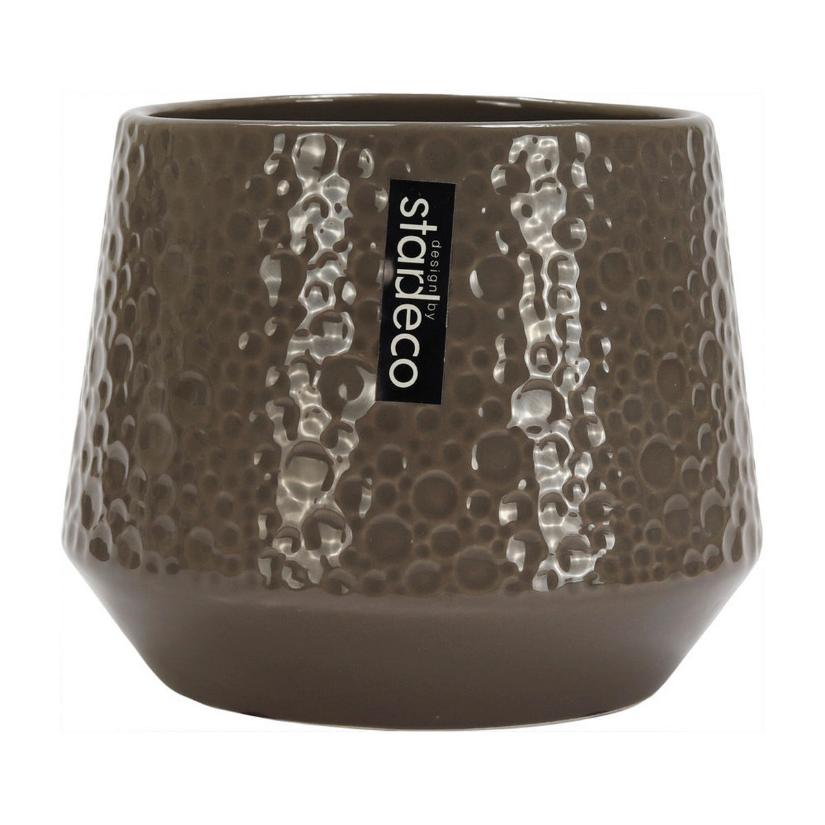 KVĚTINÁČ NA KVĚTINY keramika, 13/11/13 cm - hnědá, Basics, keramika (13/11/13cm)