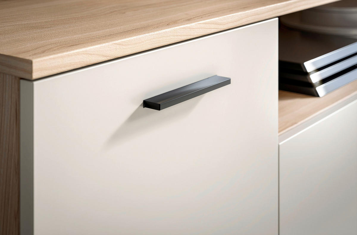 REGAL ZA DNEVNI BORAVAK boje hrasta, kašmir   - kašmir/boje hrasta, Moderno, staklo/drvni materijal (290/190/40cm) - Hom`in