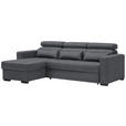 ECKSOFA in Webstoff Anthrazit  - Anthrazit/Schwarz, Design, Kunststoff/Textil (179/240cm) - Carryhome