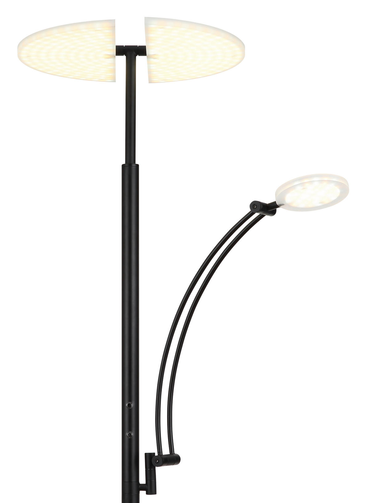LED-STEHLEUCHTE Tirana 80/40,5/183 cm  - Schwarz/Weiß, Design, Kunststoff/Metall (80/40,5/183cm) - Globo