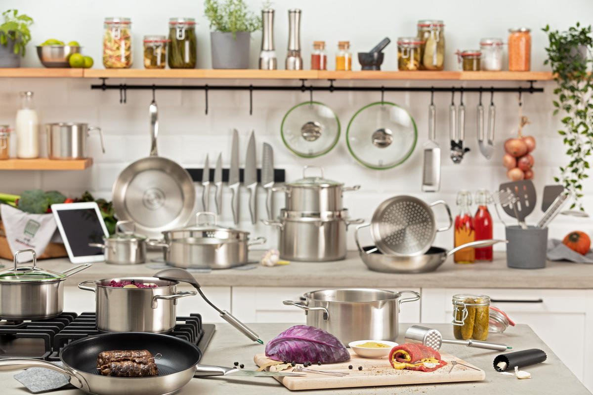 CRATIȚĂ CU COADĂ 1,0 l  - culoare inox, Design, metal (16cm) - Chefkoch+Fackelmann