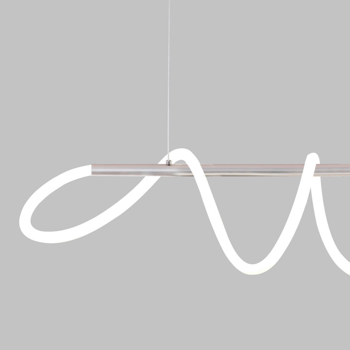 LED-HÄNGELEUCHTE 90/90/120 cm   - Silberfarben, Design, Kunststoff/Metall (90/90/120cm)