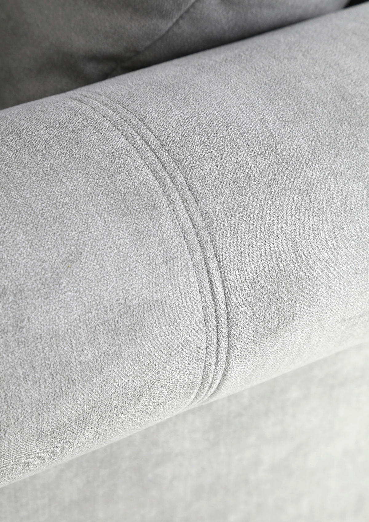 BIGSOFA in Flachgewebe Hellgrau  - Dunkelbraun/Hellgrau, Konventionell, Holz/Textil (270/80/110cm) - Livetastic