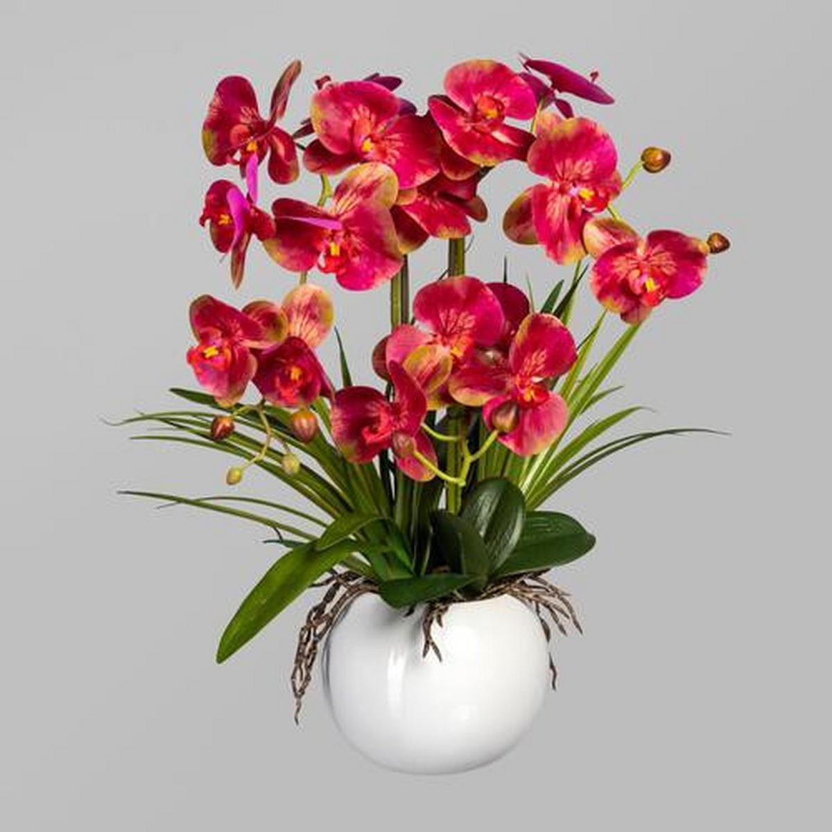 KUNSTPFLANZE Orchidee 58 cm  - Pink/Weiß, Basics, Keramik/Kunststoff (58cm) - P & B