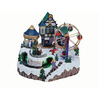 SPIELUHR WEIHNACHTSMARKT - Blau/Weiß, Basics, Kunststoff (34/26/29cm)