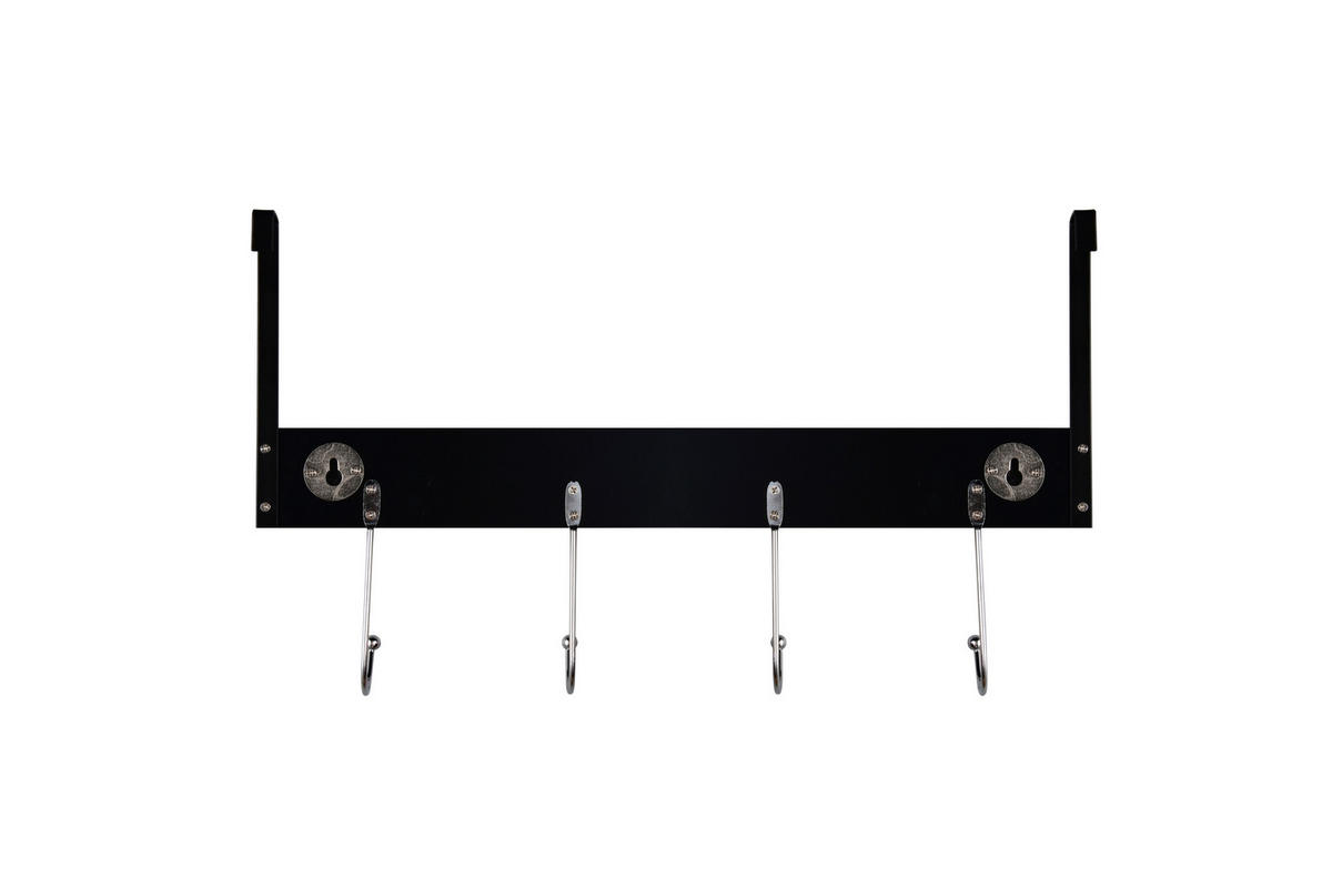 TÜRGARDEROBE  in Klar, Schwarz  - Klar/Schwarz, Trend, Glas (40/12,5/9cm) - Boxxx