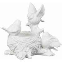 DEKOVOGEL - Weiß, LIFESTYLE, Kunststoff (18,5/16,4/17,2cm)