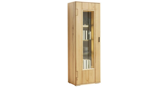 VITRINE in furniert, massiv Wildkernbuche Buchefarben - Buchefarben, KONVENTIONELL, Glas/Holz (67/198/43cm) - Cantus