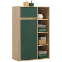MIDISCHRANK 66,9/104,9/33,1 cm  - Waldgrün/Eichefarben, Basics, Holzwerkstoff (66,9/104,9/33,1cm) - Stylife