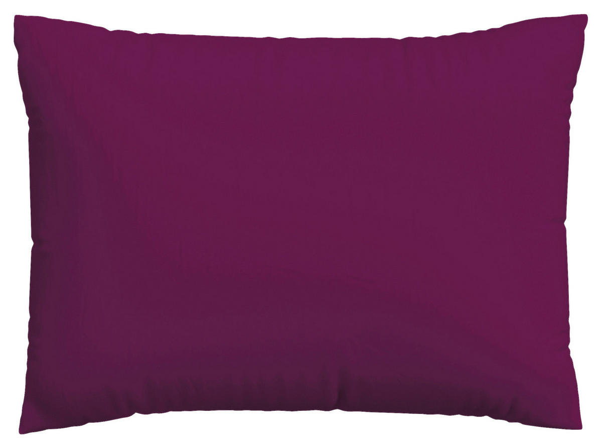 KOPFPOLSTERBEZUG WOVEN SATIN 60/80 cm  - Violett, Basics, Textil (60/80cm) - Schlafgut