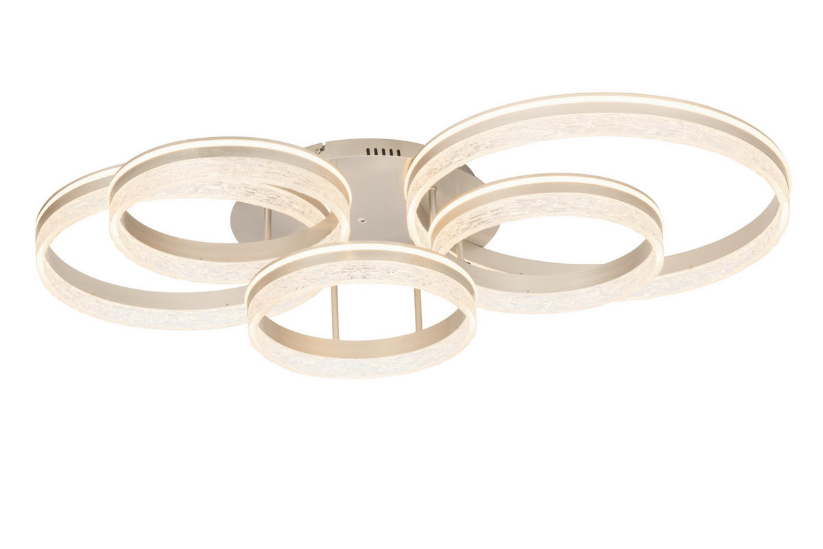 LED-DECKENLEUCHTE Swansea 100/56/22 cm   - Cappuccino, Design, Kunststoff/Metall (100/56/22cm) - Novel