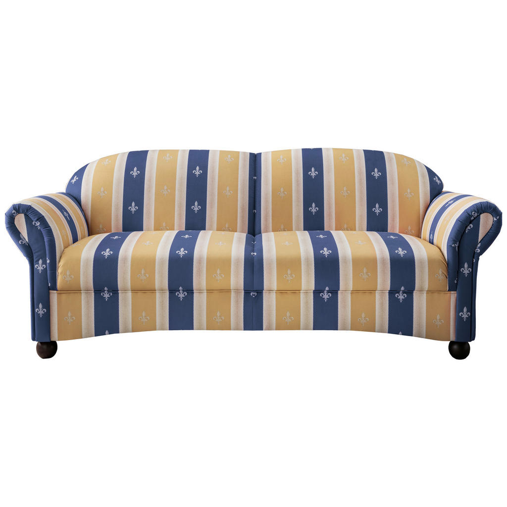 Thumbnail - Livetastic Sitzgarnitur, Blau, Textil, 3-teilig, Buche, Streifen, 439x84x80 cm, Made in EU, Typenauswahl, Rücken echt, W...