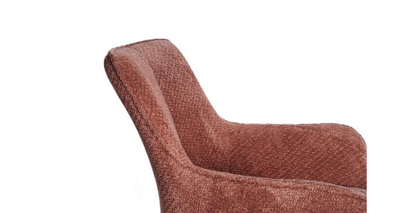 ARMLEHNSTUHL in Eisen Webstoff - Cognac/Schwarz, Design, Textil/Metall (64/88/60cm) - Novel