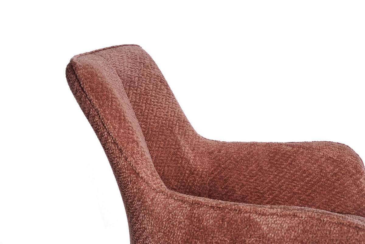 ARMLEHNSTUHL  in Eisen Webstoff  - Cognac/Schwarz, Design, Textil/Metall (64/88/60cm) - Novel