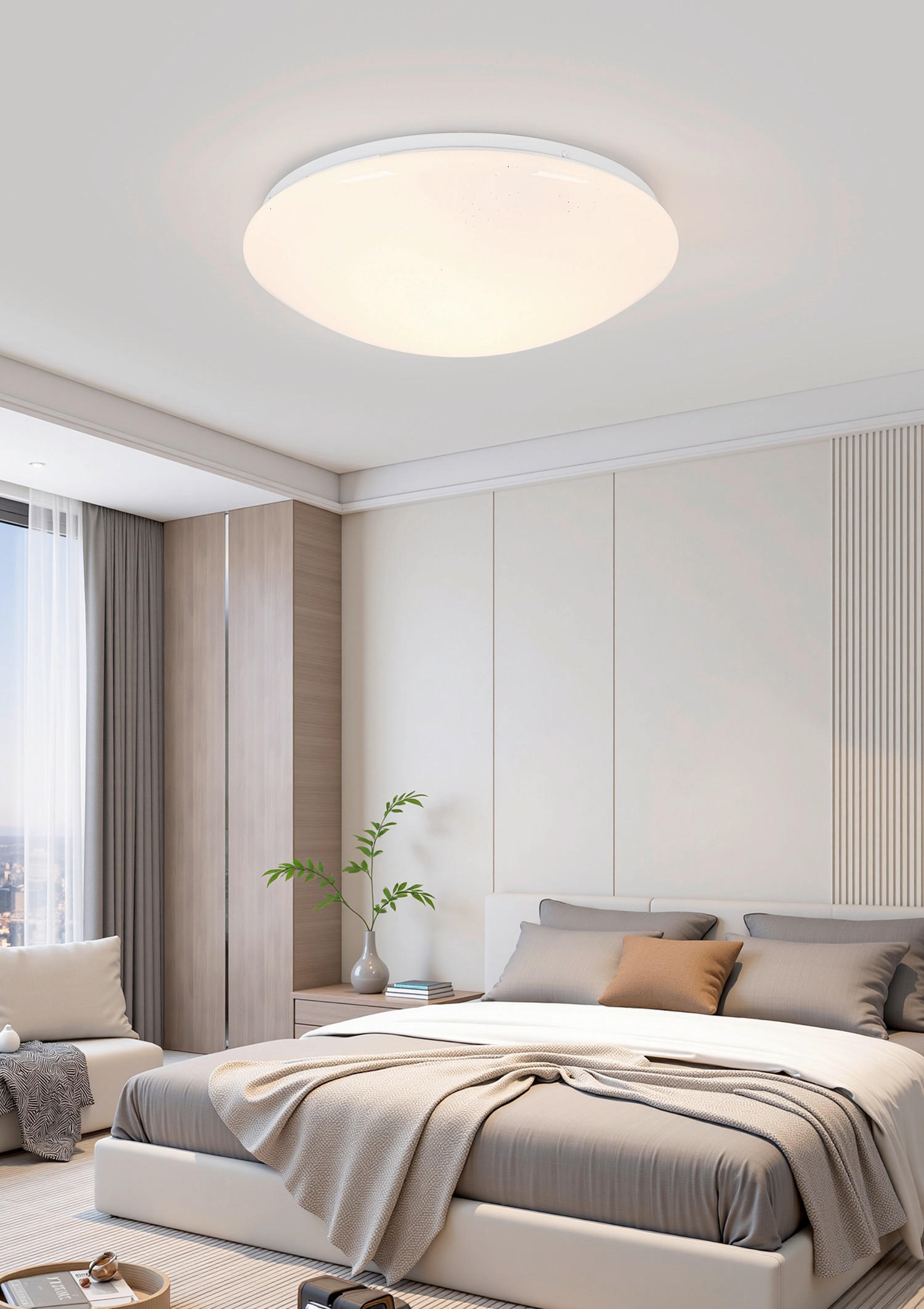 PLAFONJERA ZA KUPATILA - bela, Osnovno, metal/plastika (38/11cm) - Celina