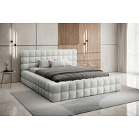 POLSTERBETT 160/200 cm  in Creme  - Creme/Schwarz, Modern, Holz/Kunststoff (160/200cm) - MID.YOU