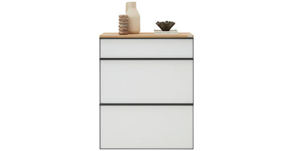 GARDEROBE 4-teilig  in 200/190/37 cm  - Eichefarben/Weiß, Design, Glas/Holz (200/190/37cm) - Dieter Knoll