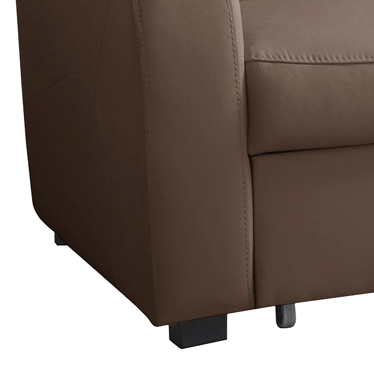 ECKSOFA TILO Bordeaux Lederlook Bettkasten  - Bordeaux/Schwarz, Design, Kunststoff/Textil (227/168cm) - Livetastic