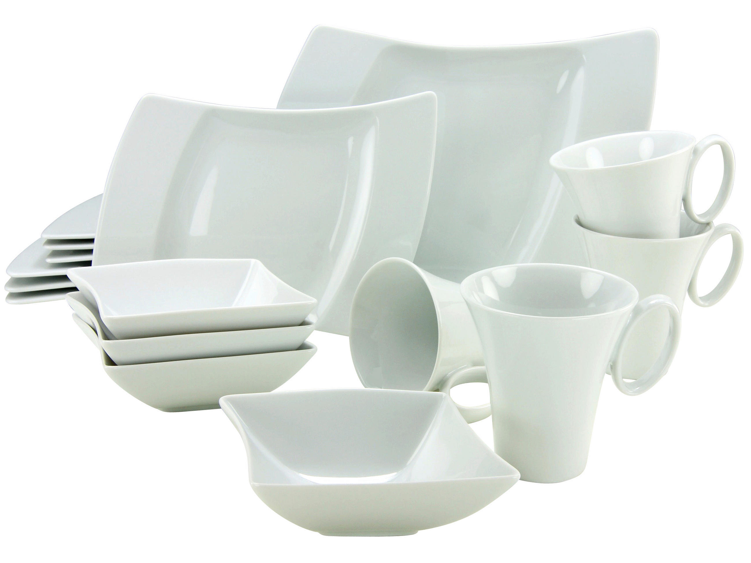KOMBISERVICE Weiß 16-teilig  - Weiß, Basics, Keramik (36/35/28cm) - Creatable