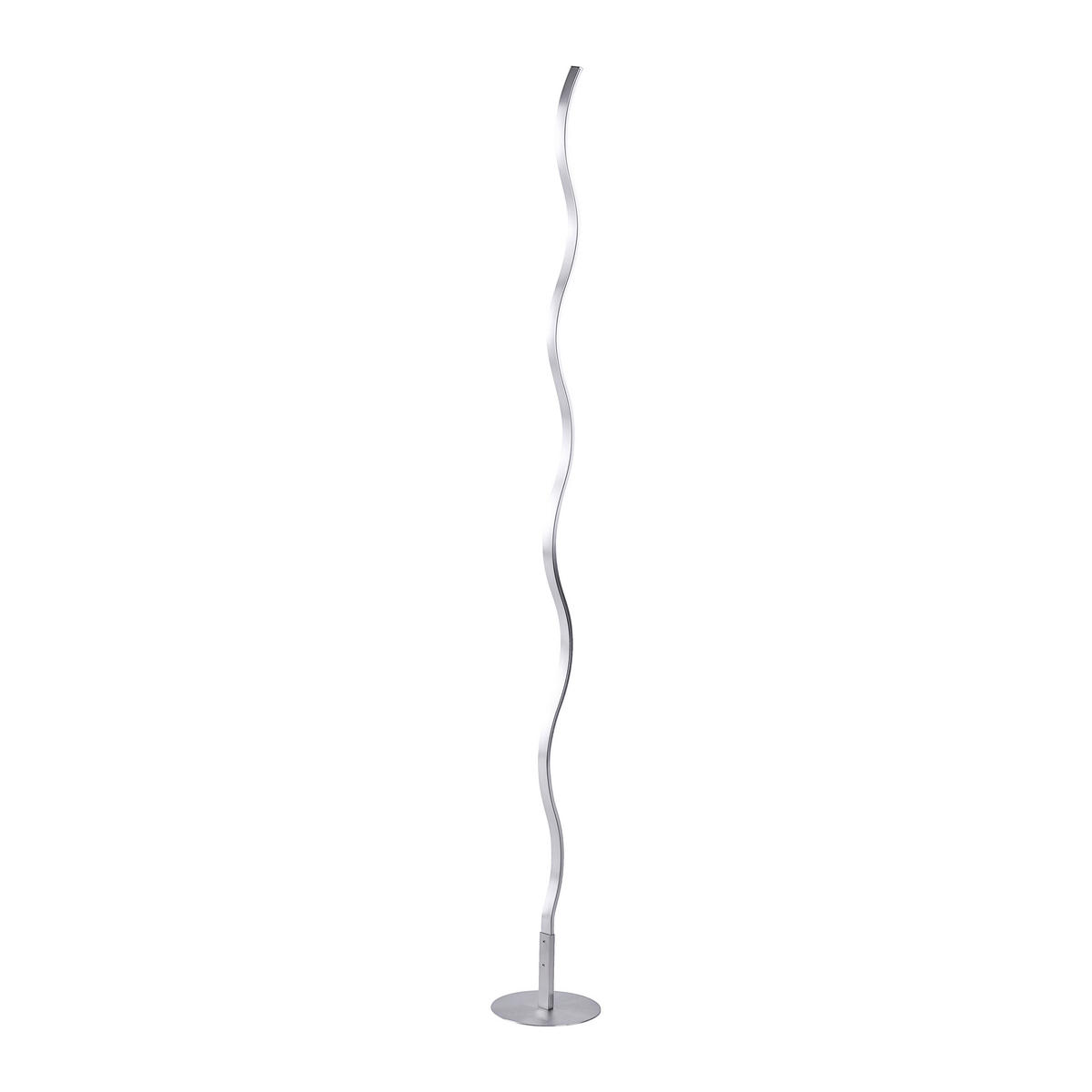 LED-STEHLEUCHTE Wave 14/14/120 cm   - Silberfarben, Design, Metall (14/14/120cm)
