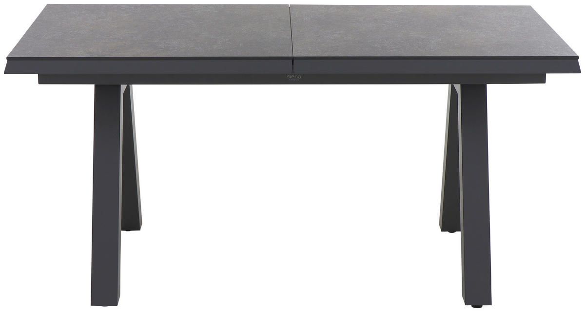 GARTENTISCH 160-200/90/77 cm Metall rechteckig  - Anthrazit/Graphitfarben, Basics, Kunststoff/Metall (160-200/90/77cm) - Siena Garden