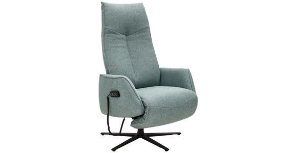 RELAXSESSEL in Textil Petrol  - Anthrazit/Petrol, Design, Textil/Metall (71/122/87cm) - Johann Jakob