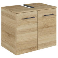 WASCHBECKENUNTERSCHRANK 60/49,8/38,3 cm  - Chromfarben/Eiche Bianco, KONVENTIONELL, Holzwerkstoff/Metall (60/49,8/38,3cm) - Sadena