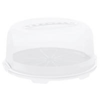 TORTENGLOCKE 35,5/34,5/16,5 cm  - Transparent/Weiß, Basics, Kunststoff (35,5/34,5/16,5cm) - Rotho