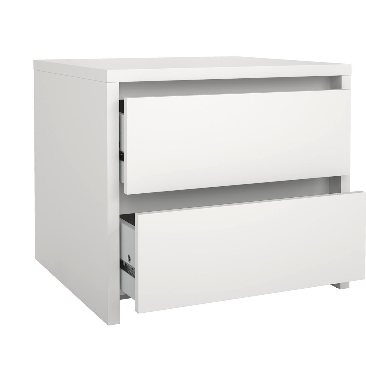 NOČNÍ STOLEK, bílá, 52/45/48 cm - bílá, Konvenční, kompozitní dřevo (52/45/48cm) - Boxxx