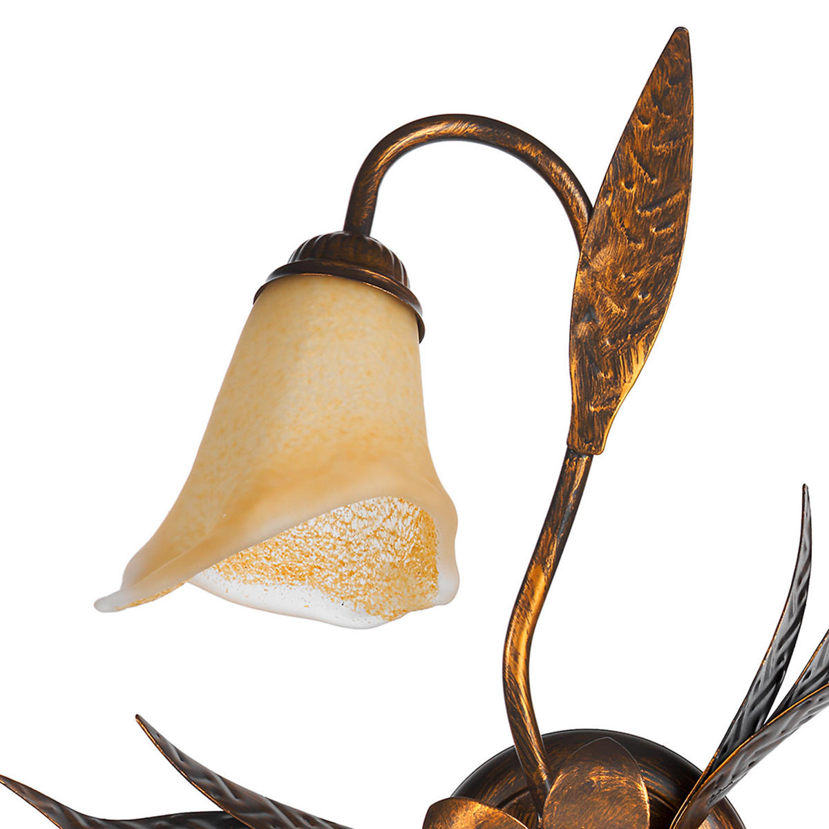 DECKENLEUCHTE 55/55/25 cm   - Bronzefarben, KONVENTIONELL, Glas/Metall (55/55/25cm)