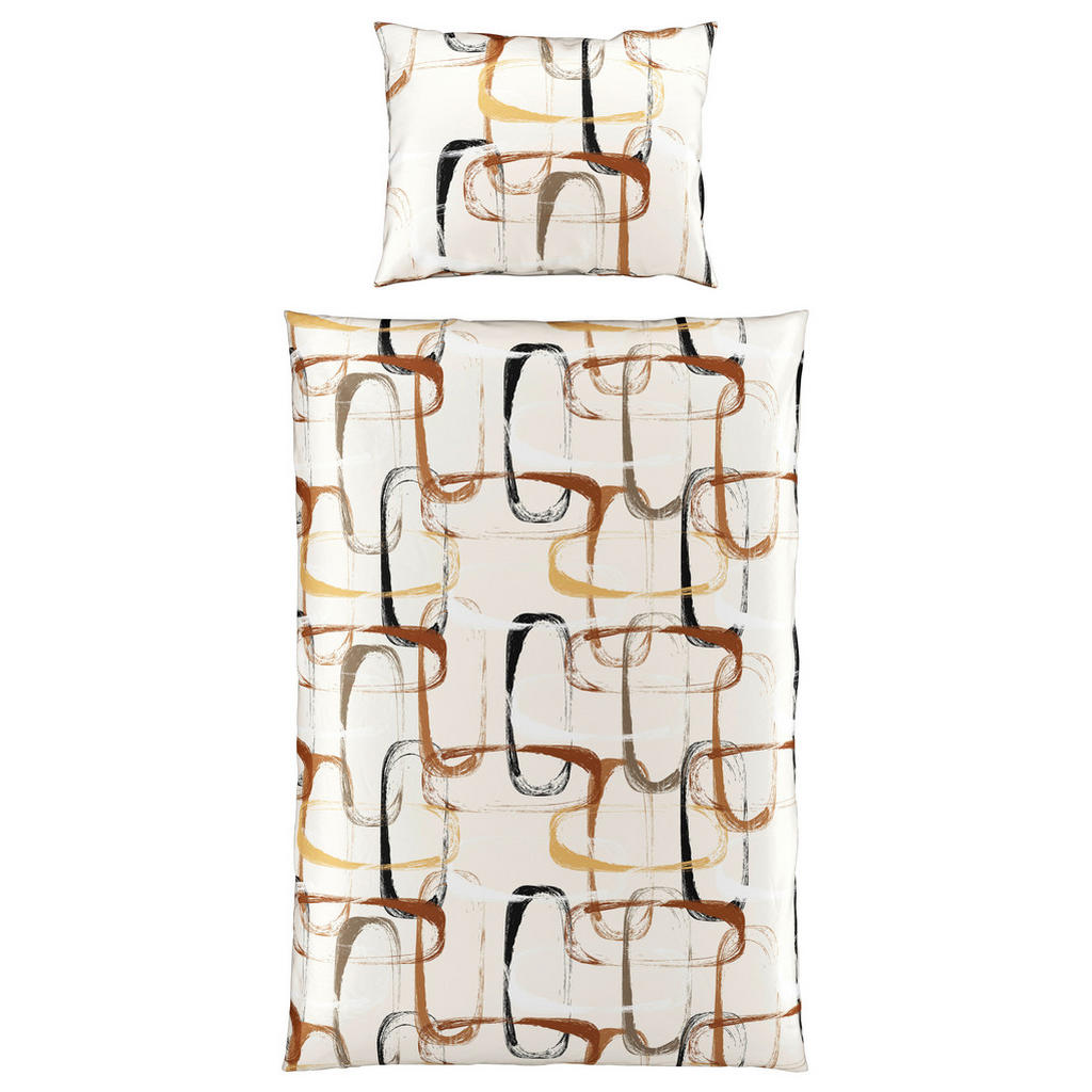 Bettwäsche 140x200 Cm Jule Satin, Braun