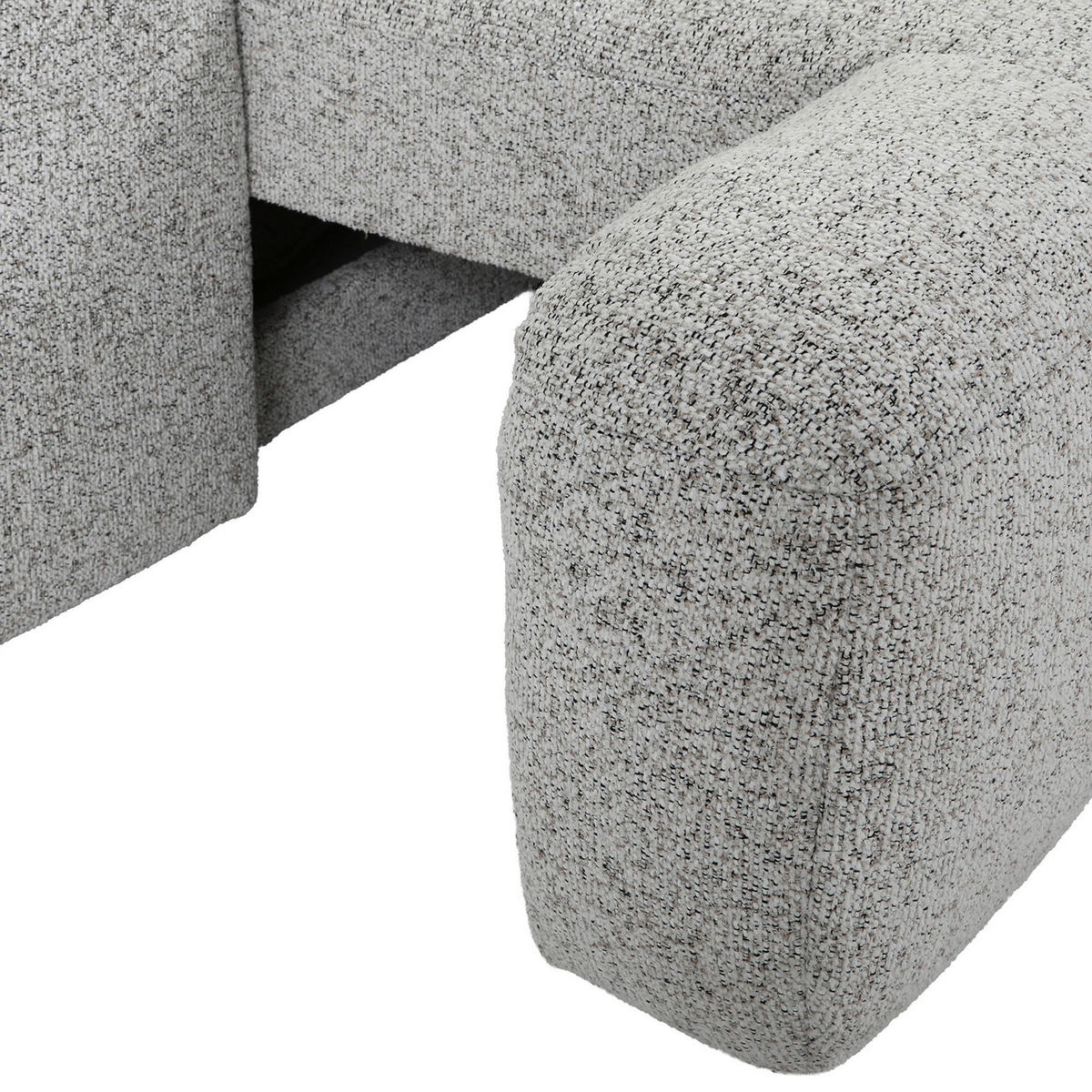 Ecksofa mit Funktion Greige Flachgewebe Zierkissen, Rückenkissen, Bettkasten, Schlaffunktion, Rücken echt, Liegefläche im Originalstoff  - Greige/Schwarz, KONVENTIONELL, Kunststoff/Textil (277/190cm) - Carryhome