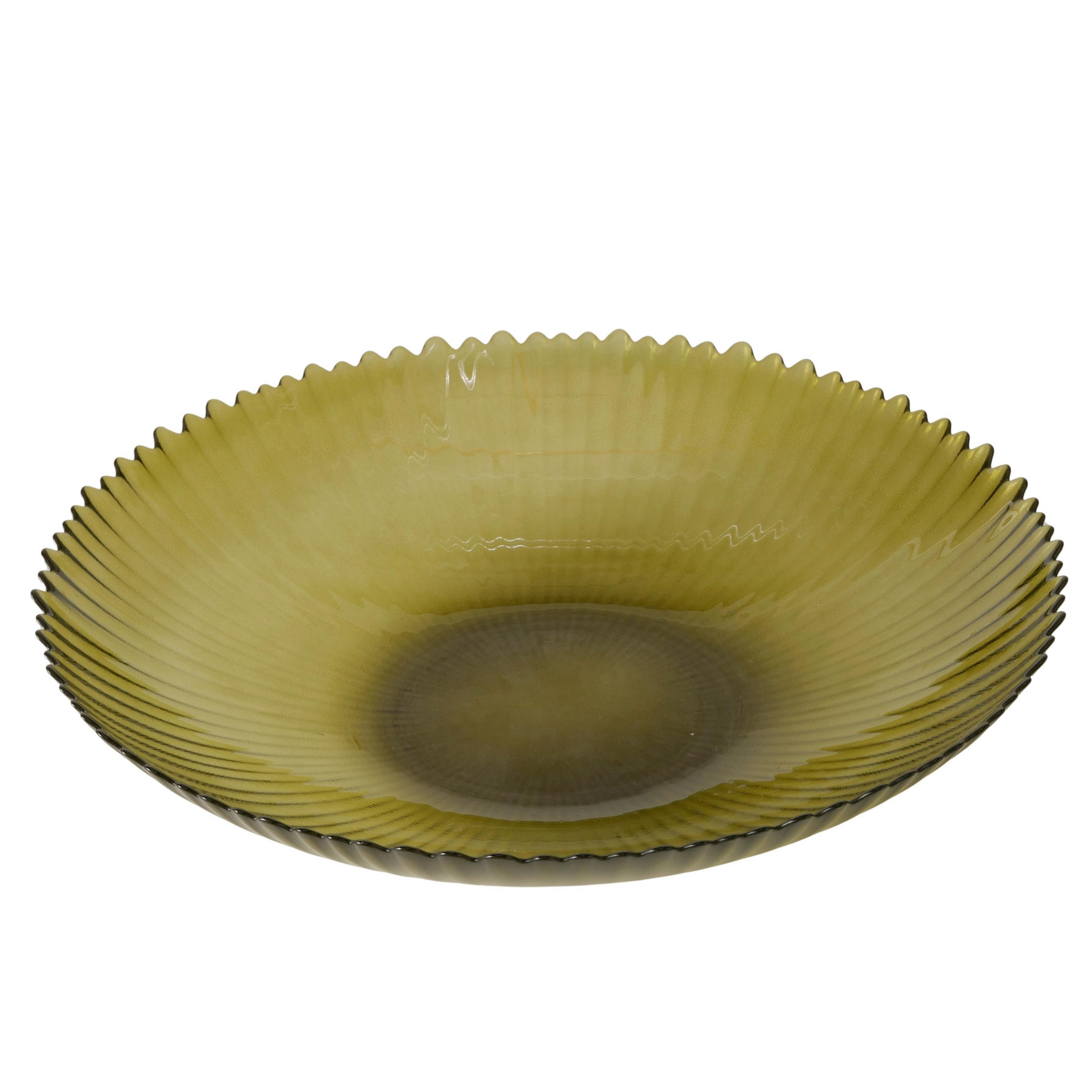 SCHALE   - Dunkelgrün, Basics, Glas (30/5,5cm) - Boltze Home